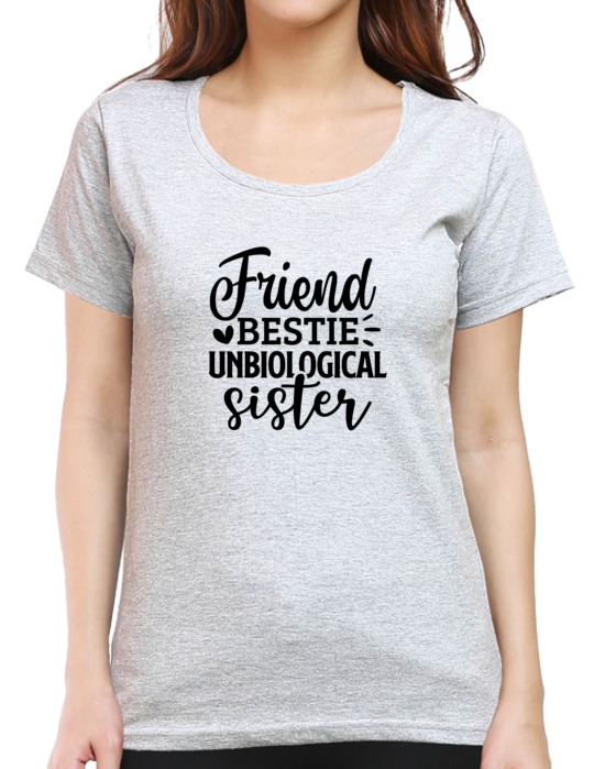 Celebrate Your Special Bond with the "Friend Bestie Unbiological Sister" T-shirt