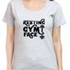 Grey Melange Express Your Gym Attitude with the "Resting Gym Face" T-shirt