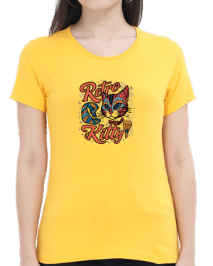 Step Back in Time with Our Retro Kitty T-shirt
