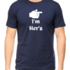 Navy Blue Celebrate Your Bond with "I'm Her's - He's Mine" Couples T-Shirts