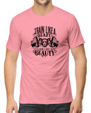 Unleash Your Inner Strength with Our "Train Like a Beast Look Like a Beauty" T-shirt
