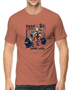Conquer Your Goals with Our "Sweat Now Shine Later" T-shirt