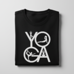 Yoga T-Shirt | Minimal Mindful Cotton Tee - Black