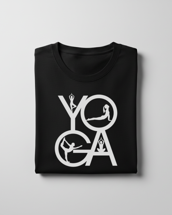 Yoga T-shirt Black Yoga T-Shirt | Minimal Mindful Cotton Tee - Black