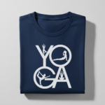 Yoga T-Shirt | Minimal & Mindful Cotton Tee - Navy Blue