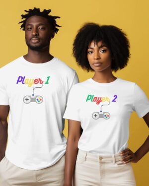 Level Up Your Love with "Player 1 - Player 2" Couples T-Shirts