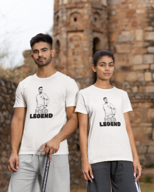 crewneck-t-shirt-mockup-featuring-a-couple-of-cricket-players-m39948 Celebrate MS Dhoni's Legendary Career with Our "MSD Legend" T-shirt