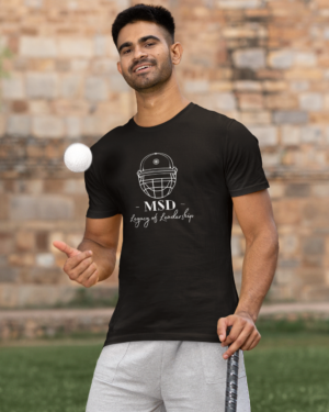 mockup-of-a-cricket-player-wearing-a-t-shirt-and-throwing-a-ball-into-the-air-m39943 Celebrate MS Dhoni's Leadership with Our "MSD Legacy of Leadership" T-shirt