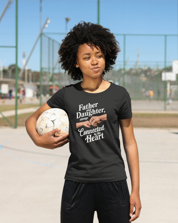 Father and Daughter, Always Connected by the Heart Unisex T-Shirt
