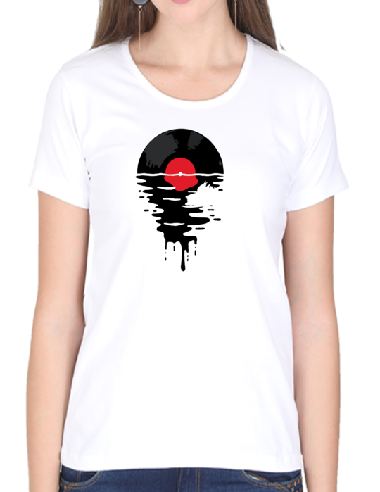 Melting Dripping Cool Record DJ Music T-Shirt