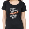 Father and Daughter, Always Connected by the Heart Unisex T-Shirt