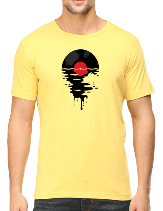 Melting Dripping Cool Record DJ Music T-Shirt