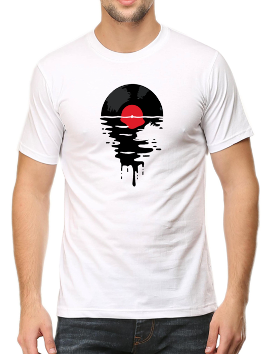 Melting Dripping Cool Record DJ Music T-Shirt