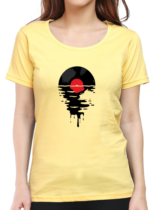 Melting Dripping Cool Record DJ Music T-Shirt