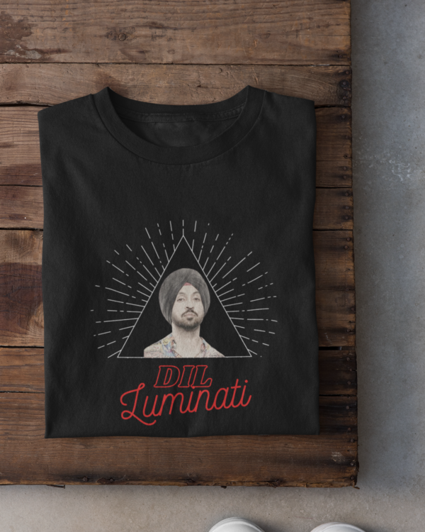 folded-tee-mockup-against-a-wooden-surface-33685 (10) Dil-Luminati Unisex T-Shirt