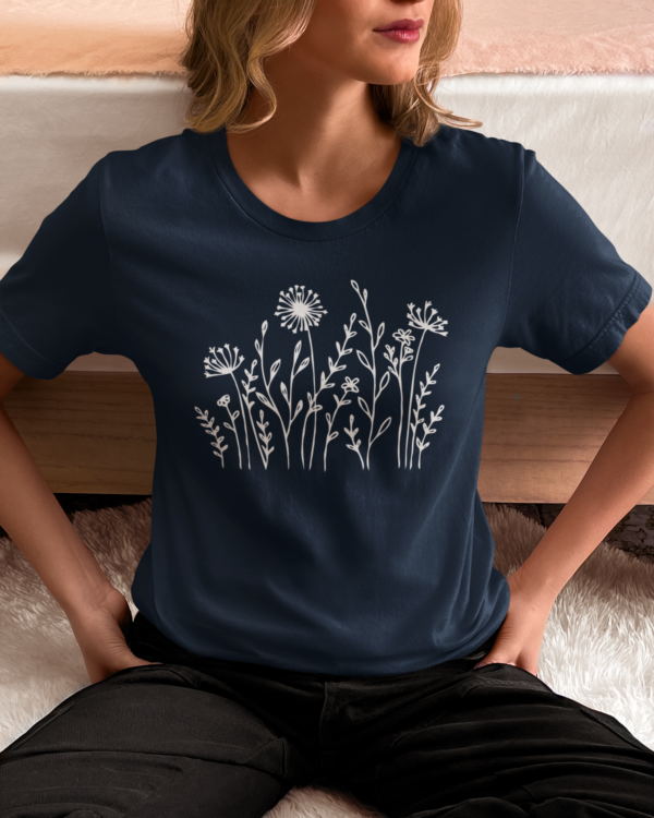 Wild Flowers Graphic Women's T-Shirt – Nature-Inspired Style & Comfort