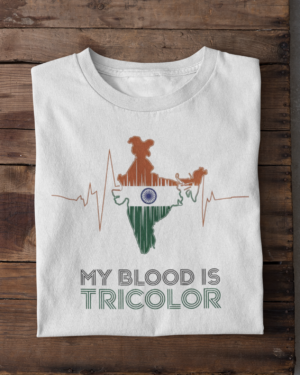 folded-tee-mockup-against-a-wooden-surface-33685 (11) My Blood Is Tricolor T-Shirt – Wear Your Patriotism Proudly