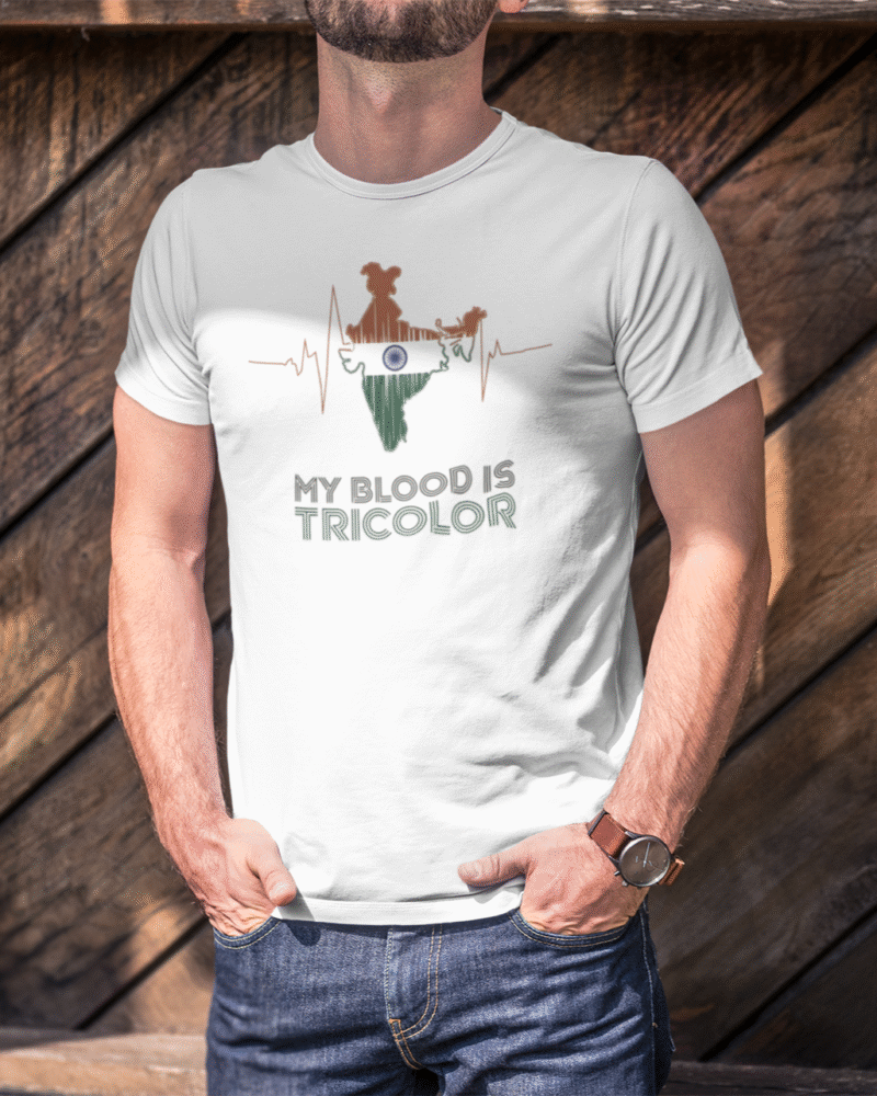 My Blood Is Tricolor T-Shirt – Wear Your Patriotism Proudly - Image 2