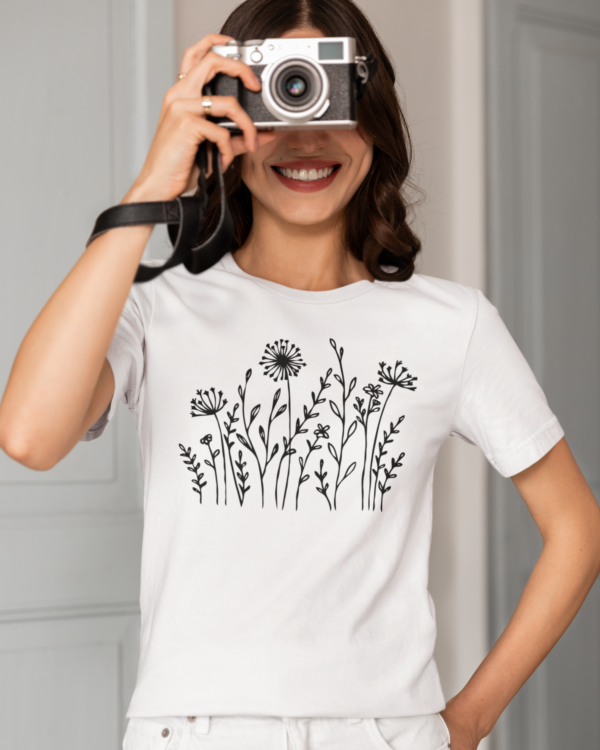 Wild Flowers Graphic Women's T-Shirt – Nature-Inspired Style & Comfort