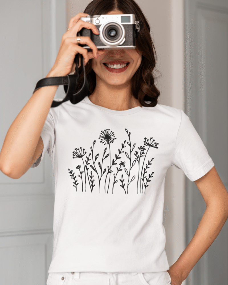 Wild Flowers Graphic Women's T-Shirt – Nature-Inspired Style & Comfort - Image 6