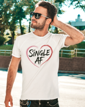 crewneck-t-shirt-mockup-featuring-a-man-wearing-sunglasses-m1537-r-el2 Single AF Unisex T-Shirt – Wear Your Status Loud & Proud
