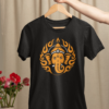 mockup-of-a-woman-s-hand-holding-a-hanger-with-a-t-shirt-over-a-table-with-flowers-m23501 Ekadanta Unisex T-shirt | Lord Ganesha Inspired Spiritual T-shirt
