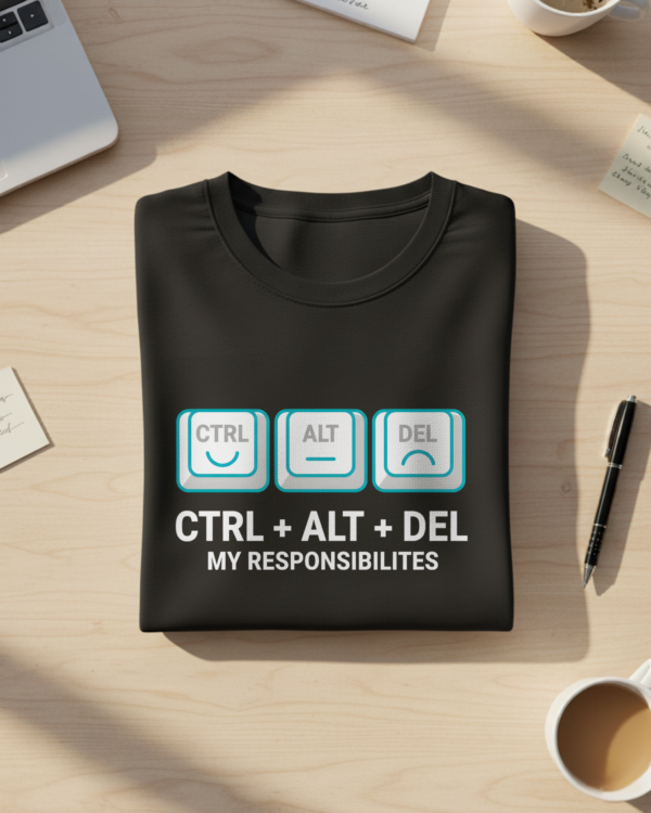 CTRL + ALT + DEL My Responsibilities T-shirt