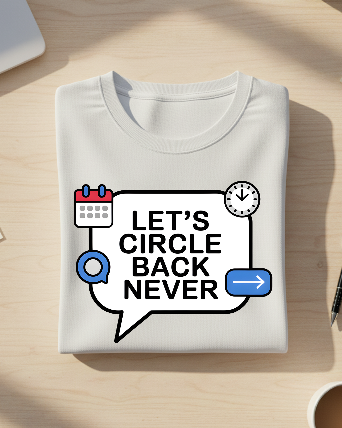 Let’s Circle Back Never T-shirt