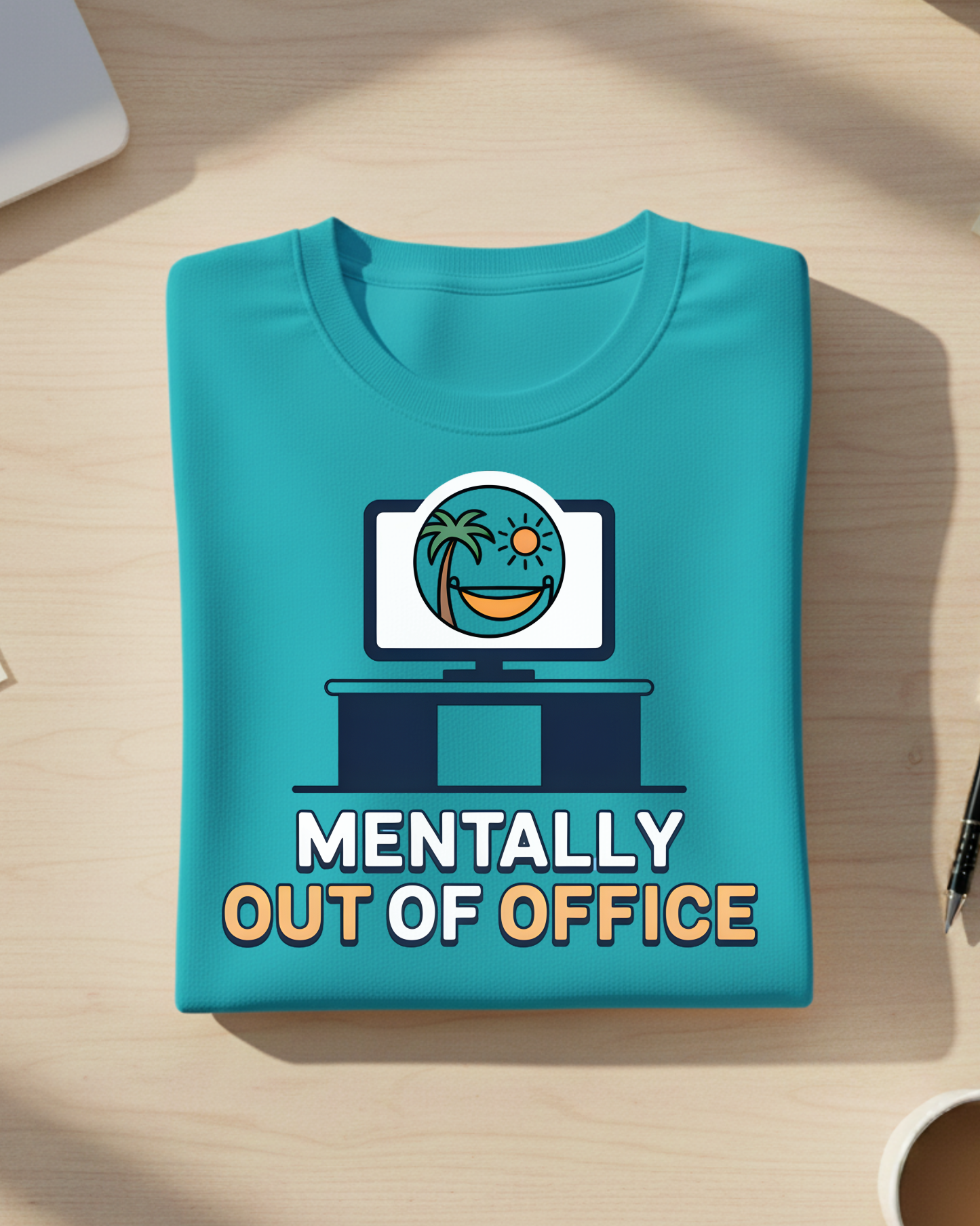 Mentally Out Of Office T-Shirt Mockup Zoom Mentally Out of Office T-shirt