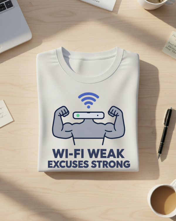 Wi-Fi Weak, Excuses Strong T-shirt