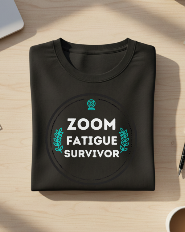 Zoom Fatigue Survivor T-Shirt Mockup Zoom Zoom Fatigue Survivor T-shirt
