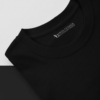 Black T-shirt Quality Detailed Yoga T-Shirt | Minimal Mindful Cotton Tee - Black