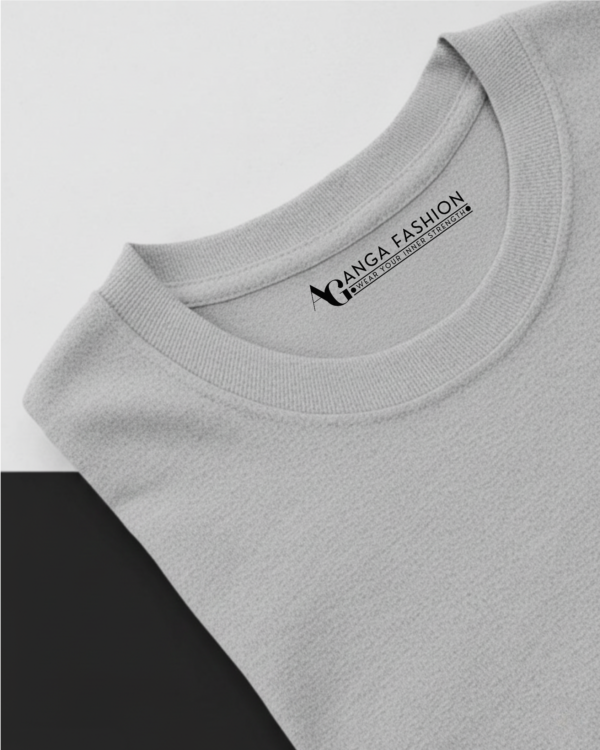 Grey Melange T-shirt Quality Detailed Choose Calm T-Shirt