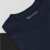 Navy Blue T-shirt Quality Detailed Yoga T-Shirt | Minimal & Mindful Cotton Tee - Navy Blue