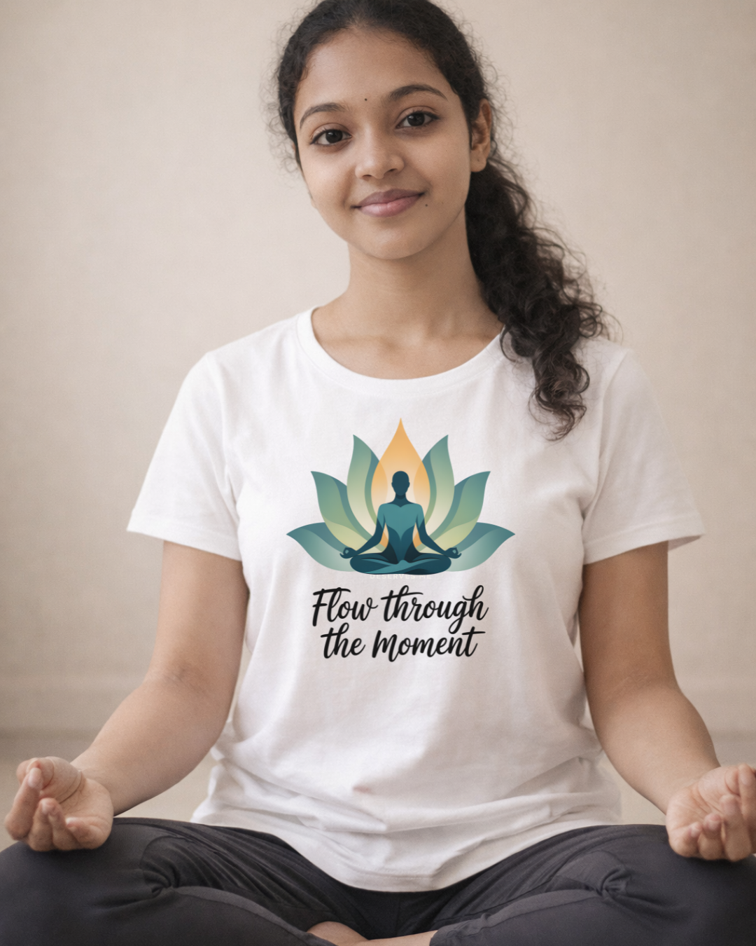 Flow Through the Moment Unisex T-shirt Mockup 2