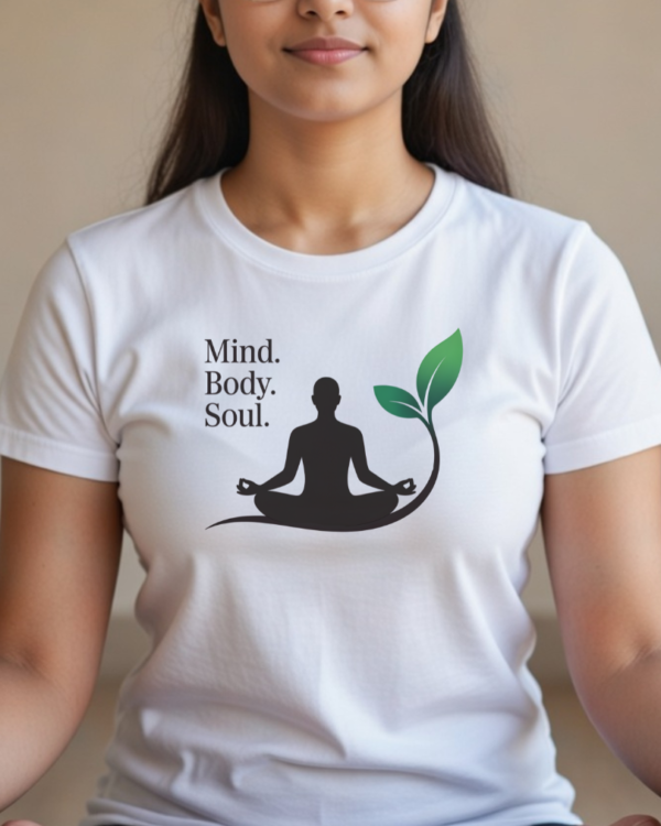 Mind. Body. Soul. Unisex T-shirt Mockup Mind. Body. Soul. Unisex T-shirt