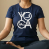 Yoga T-Shirt | Minimal & Mindful Cotton Tee - Navy Blue