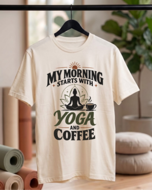 My Morning Starts with Yoga and Coffee Unisex T-Shirt