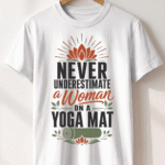 Never Underestimate a Woman on a Yoga Mat Unisex T-Shirt