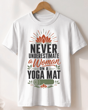 Never Underestimate a Woman on a Yoga Mat Unisex T-Shirt