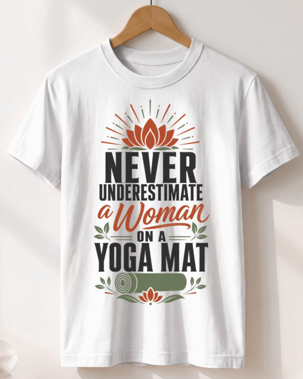 Never Underestimate a Woman on a Yoga Mat Unisex T-Shirt